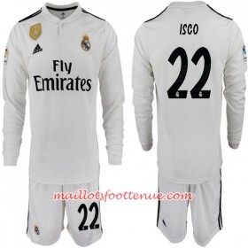 Maillot/Tenue Real Madrid ISCO 22 Enfant Domicile 2018/2019 Manche Longue